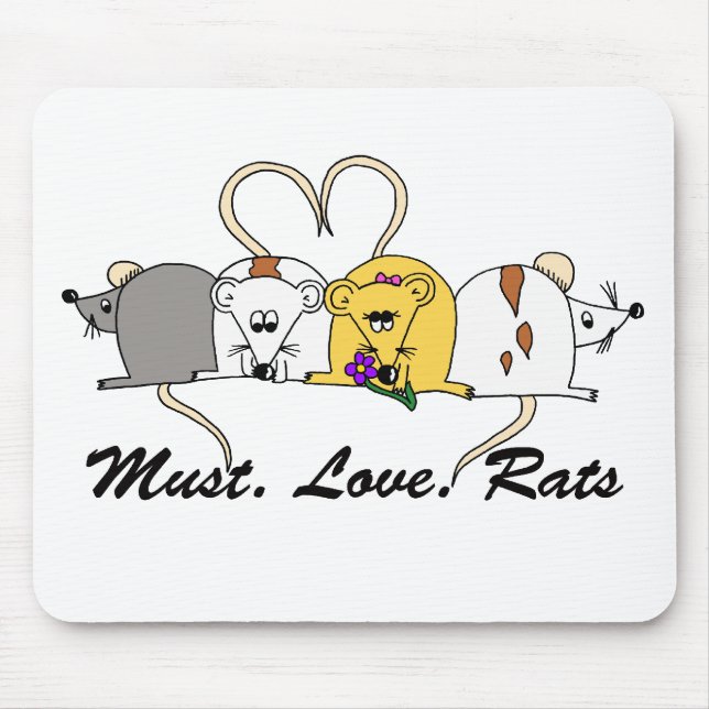 Muss. Liebe. Ratten Mousemat Mousepad (Vorne)