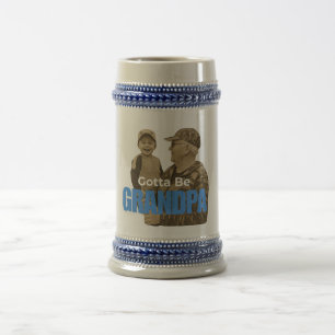 Muss Opa sein Classy Retro Vintage Tarnmuster Fami Bierglas