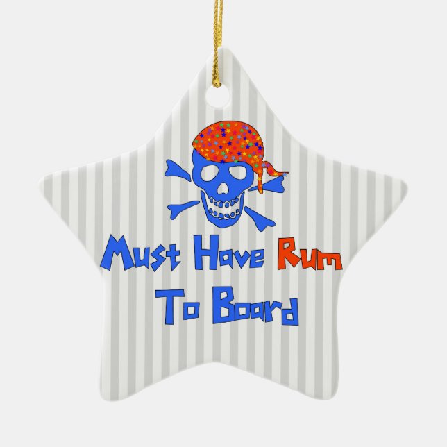 Muss Rum essen Keramik Ornament (Vorne)