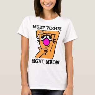 MUSS VOGUY GIBBY CAT T - Shirt Funny