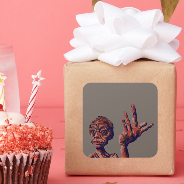 muss warten quadratischer aufkleber (Party)