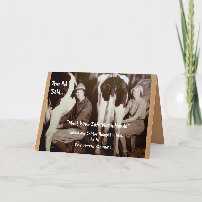 Muss weiche, warme Hände haben Karte (Vorderseite)