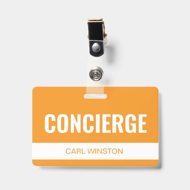 Mussard Mitarbeiter-ID für Hotel Concierge Ausweis (Vorderseite mit Clip)