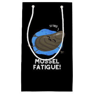 Mussel Fatigue Funny Animal Musn Pun Dark BG Kleine Geschenktüte