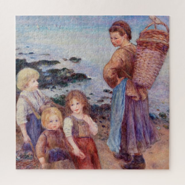 Mussel-Fishers von Renoir Impressionist Painting Puzzle (Vertikal)
