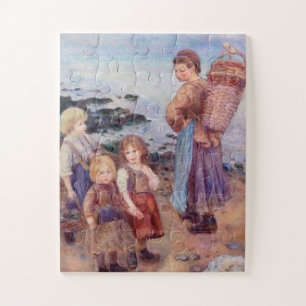 Mussel-Fishers von Renoir Impressionist Painting Puzzle