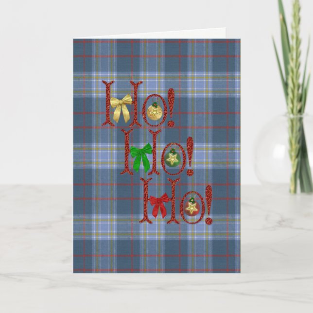 Musselburgh Modern Tartan Christmas Feiertagskarte (Vorderseite)