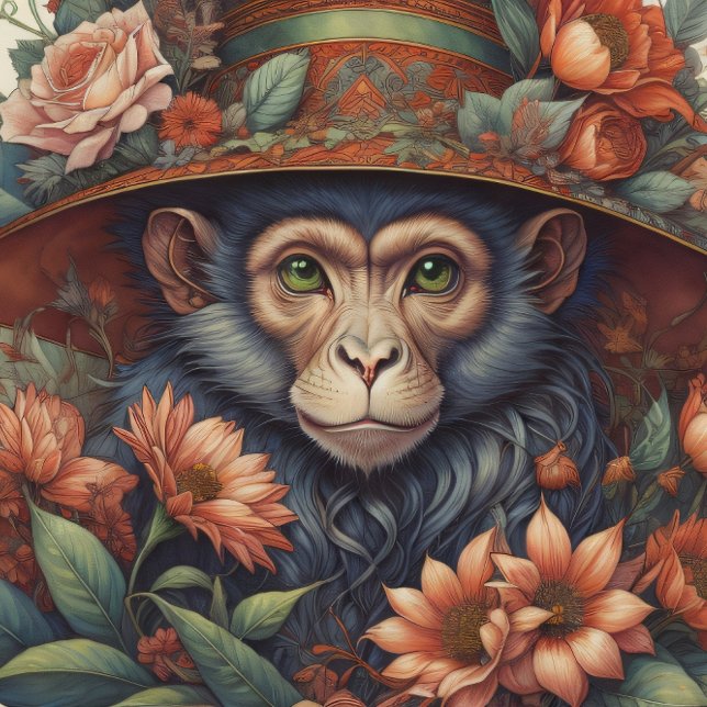 Musselin Flower Hat Cute chimp v10 Tissue Paper Seidenpapier (Von Creator hochgeladen)