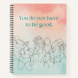 Müssen nicht gut sein Pfirsich & Blue Pastel Journ Notizbuch