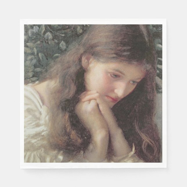 Müßiggang (Schöne Frau in Tränen) Serviette (Vorderseite)