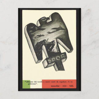 Mussolini Propaganda Postkarte
