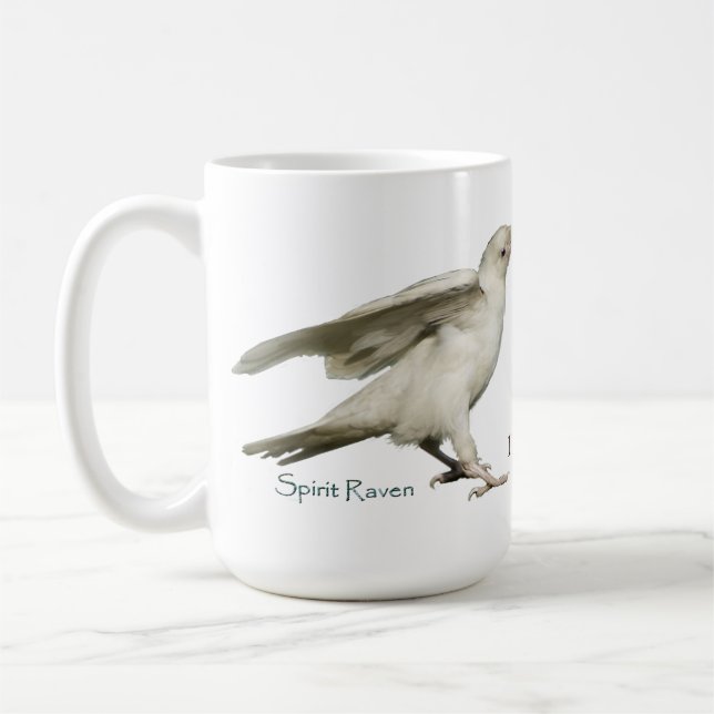 MÜSSTE DIFFEREND SEIN! Seltenes Weißes Raven-Foto- Tasse (Links)