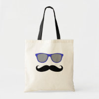 Mustache and Blue Sunglasses Spaß