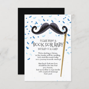 Mustache Baby Showbook für Babykarte Einladung
