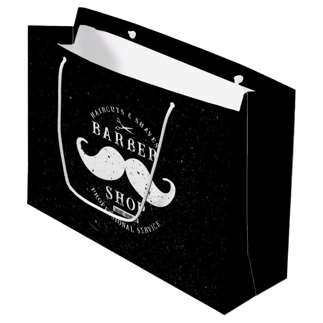 Mustache Barber Shop Barbershop Shopping Große Geschenktüte