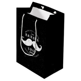 Mustache Barber Shop Barbershop Shopping Mittlere Geschenktüte