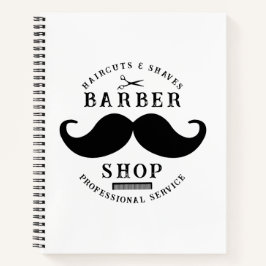 Mustache Barber Shop Modernes Friseursalon Barbers Notizbuch