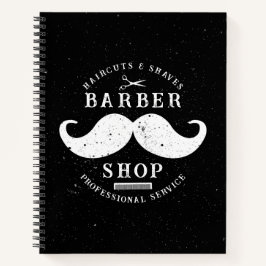 Mustache Barber Shop Modernes Friseursalon Barbers Notizbuch