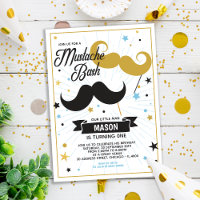 Mustache Bash Boy Birthday Party Imitate Glitzer