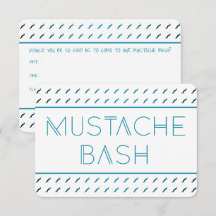 Mustache Bash Metro Einladung