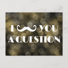Mustache Bash Question Bokeh Lights Einladungen