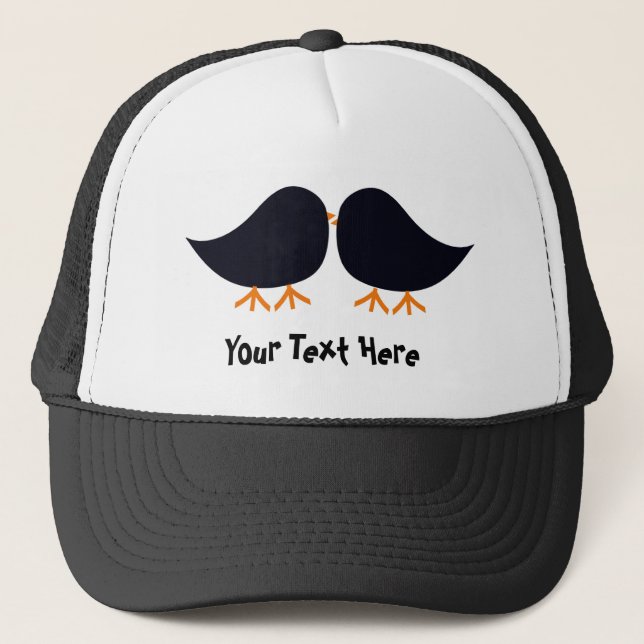 Mustache Bird Hat Truckerkappe (Vorderseite)