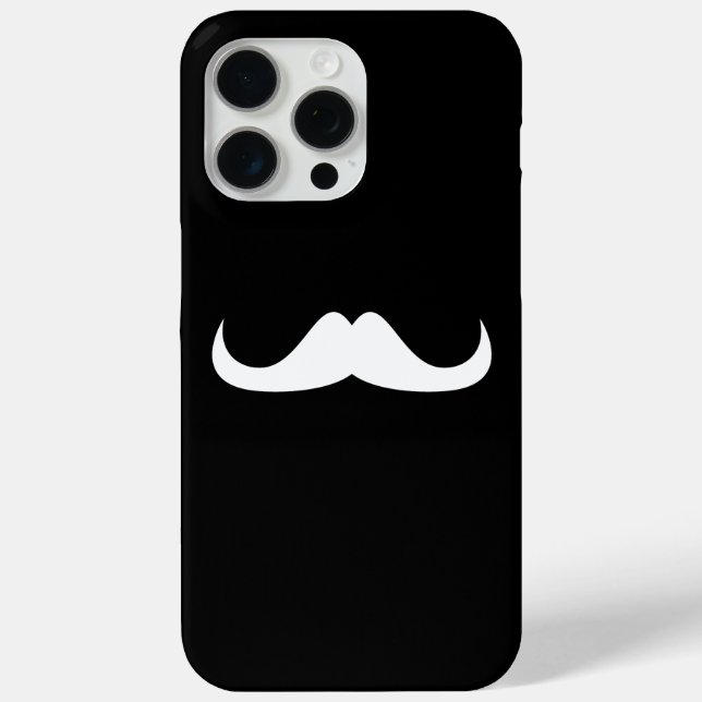 Mustache Black and White anpassen Case-Mate iPhone Hülle (Rückseite)