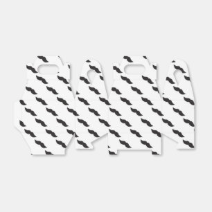 Mustache Black & White Modern Gastgeschenk Boxes Geschenkschachtel