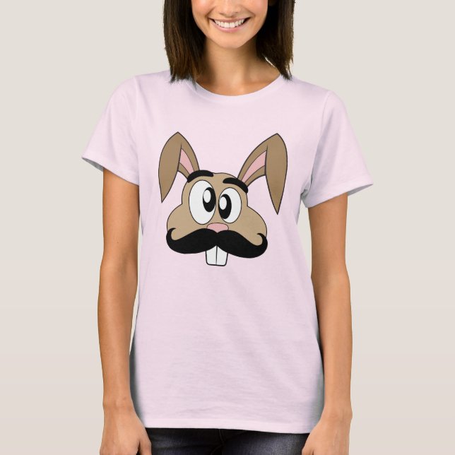 Mustache Bunny T-Shirt (Vorderseite)