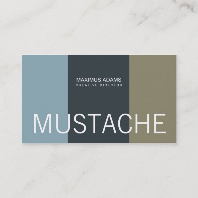 Mustache Business Cards Visitenkarte (Vorderseite)