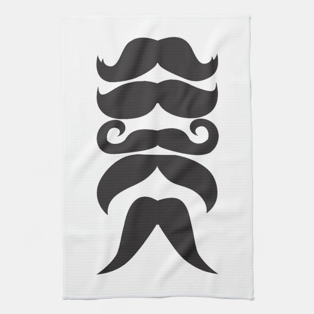 Mustache Choices Geschirrtuch (Vertikal)