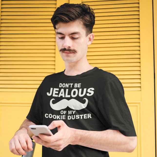 mustache COOKIE DUSTER T-Shirt (funny mustache shirt)