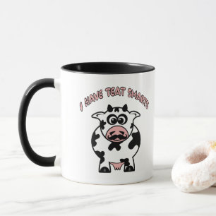 Mustache Cow Teat Smarts Tasse