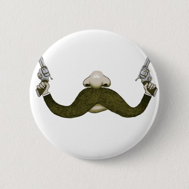Mustache Cowboy Button (Vorderseite)