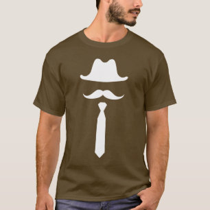Mustache & Cowboy Hat Pictogram T - Shirt