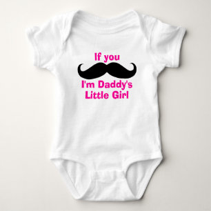 Mustache Daddys kleines Mädchen Baby Strampler
