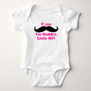 Mustache Daddy's Little Girl Baby Strampler