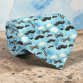 Mustache Dapper Pattern Necktie Tie Krawatte