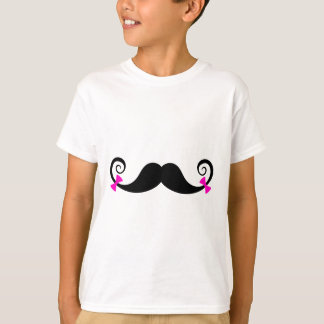 Mustache-Design mit rosa Bögen T-Shirt