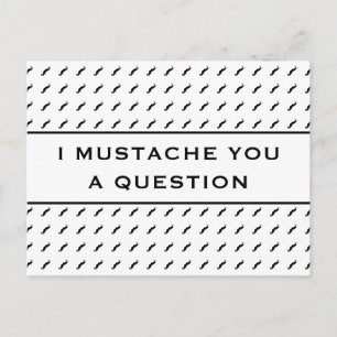 Mustache dir eine Frage-Mod Strip Postkarte