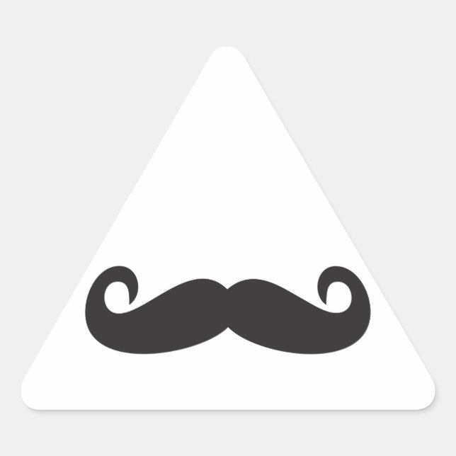 Mustache Dreieckiger Aufkleber (Vorderseite)
