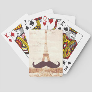 Mustache Eiffel Tower Spielkarten