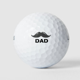 Mustache Fathers Day Golfball