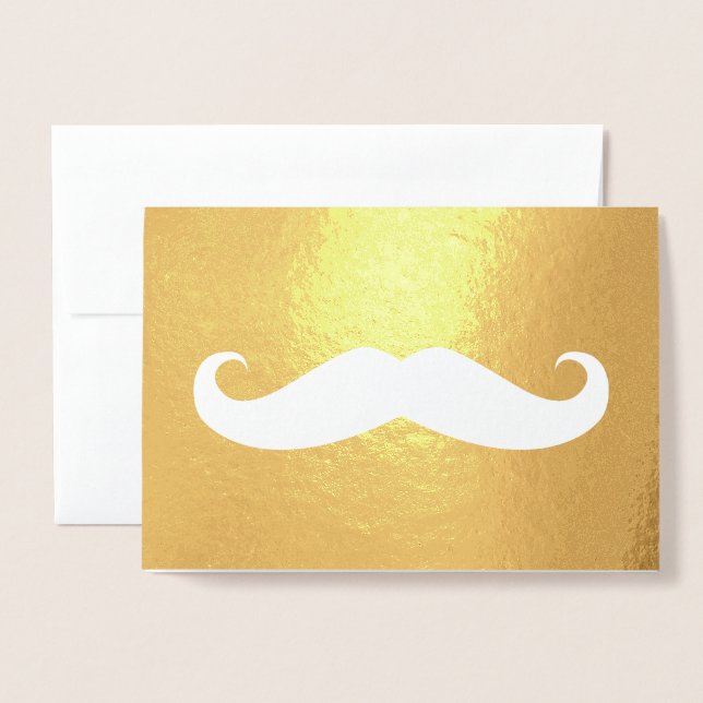 Mustache Folienkarte (Vorderseite mit Umschlag)