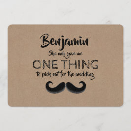 Mustache Funny Trauzeuge oder Trauzeuge Vorschlag Einladung