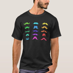 Mustache für Mädchen Frauen Schnurrbart T-Shirt
