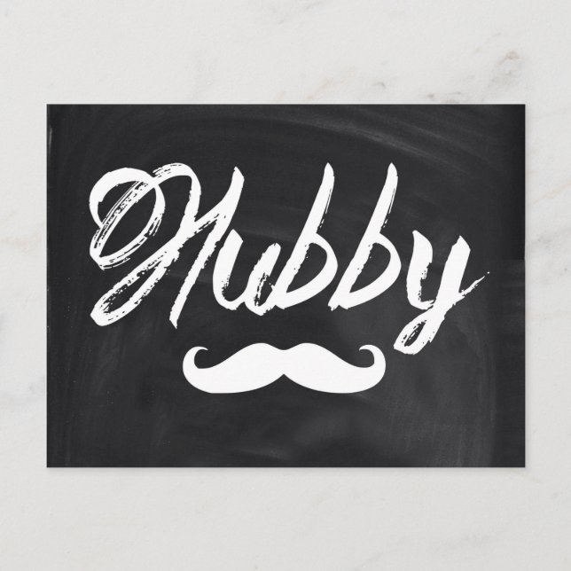 Mustache Groom Honeymoon hubby Postkarte (Vorderseite)