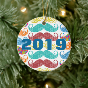 Mustache Hipster Lil Man Baby Keramikornament