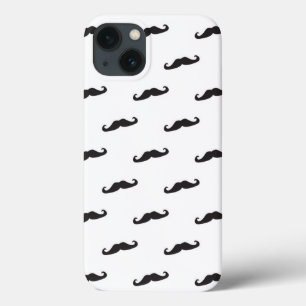 Mustache-Hipster Muster 2 iPhone 13 Hülle
