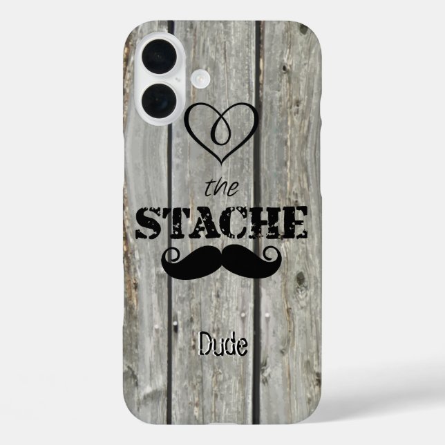 Mustache Hipster Pattern Case-Mate iPhone Hülle (Rückseite)